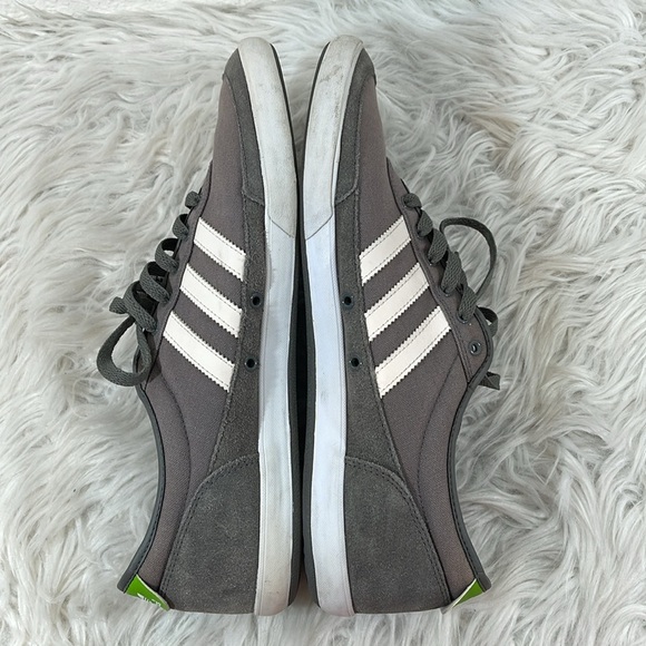 ADIDAS Grey/White Stripe Sneakers Size 13 - Picture 7 of 11